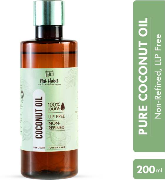 Nat Habit 100% Pure Coconut Oil| Hair Growth|Skin Care|Chemical Free| Vit-E Hair Oil