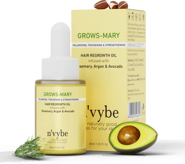 n'vybe 100% Pure Rosemary Oil for Hair Growth |Controls Hair Fall |Stimulates New Hair Oil
