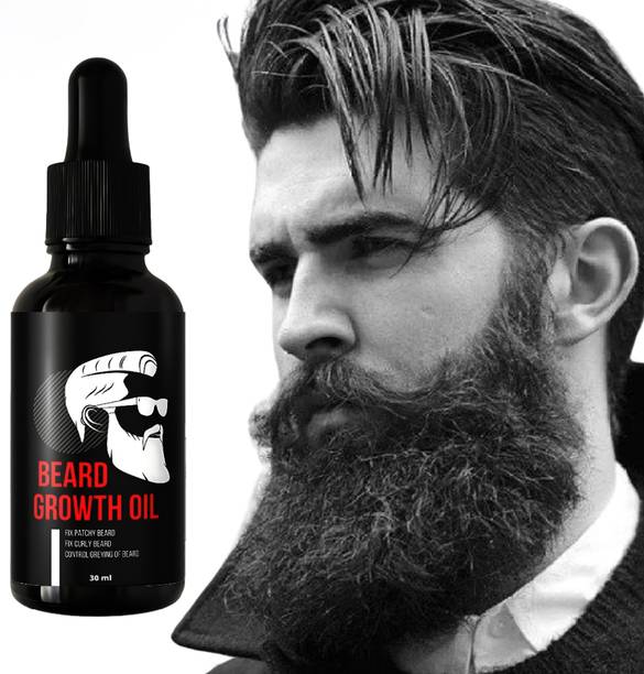 GLOCARE 100% Natural Beard Growth Oil - No SLS, No Paraben  Hair Oil