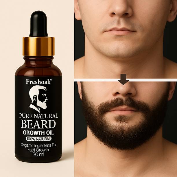 freshoak Beard Growth Oil 30 ml | 100 % Natural & Ecffective Hair Oil