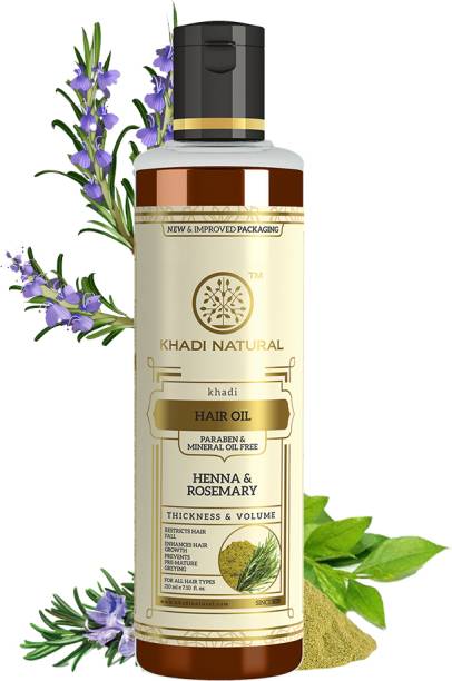 KHADI NATURAL Henna & Rosemary Oil | Enhances Hair Growth - Hair Oil