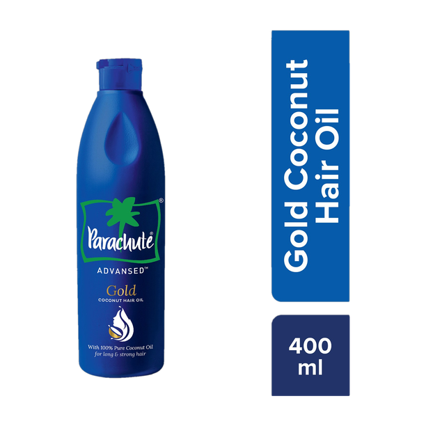 Parachute Advansed Gold Coconut Hair Oil, Made with Pure Coconut Oil, Vitamin E Hair Oil
