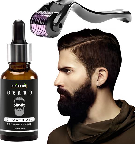 Phillauri Beard & Moustache Hair Oil With Derma Roller for Faster Growth Hair Oil