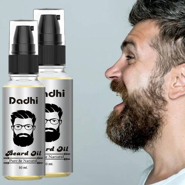 Dadhi SV Beard Oil Pack of 2 (50ml) | Soft, Shiny & Well-Groomed Beard Hair Oil