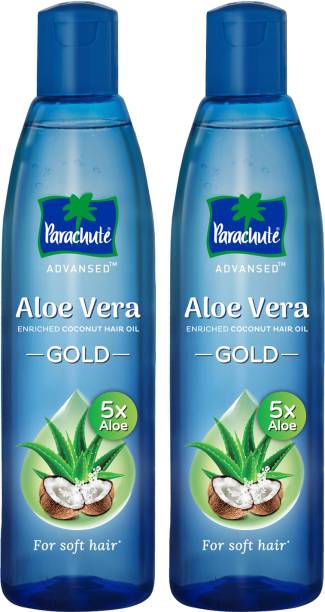 Parachute Advansed Aloe Vera Coconut Hair Oil GOLD, 5X Aloe Vera, Makes hair Sooperr soft Hair Oil