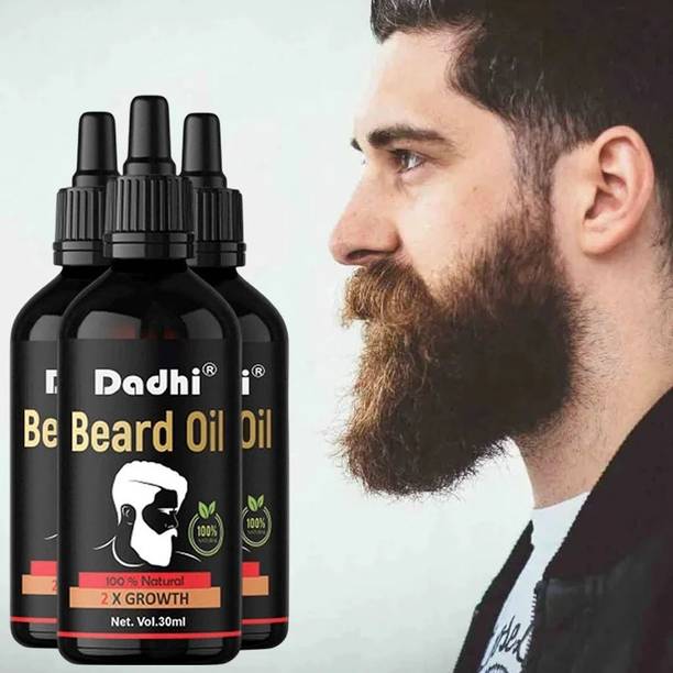 Dadhi Beard Oil – 30ml Lightweight Formula for All Beard Types (Pack of 3) Hair Oil