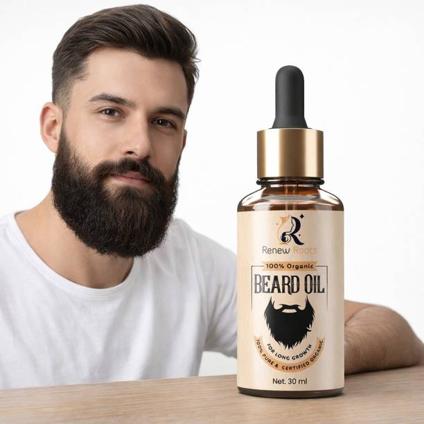 renew roots Herbal Beard Oil for Men | Promotes Beard Growth | Controls Beard Dandruff Hair Oil