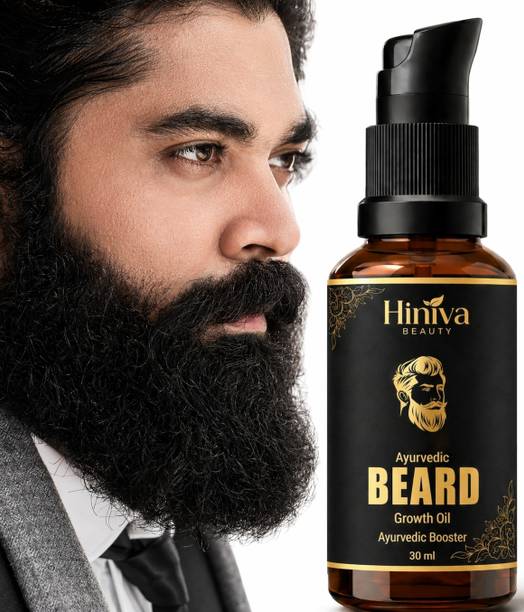 Hiniva Beauty Ayurvedic Beard Growth Oil for Men | Faster Beard Hair Growth & Nourishment Hair Oil