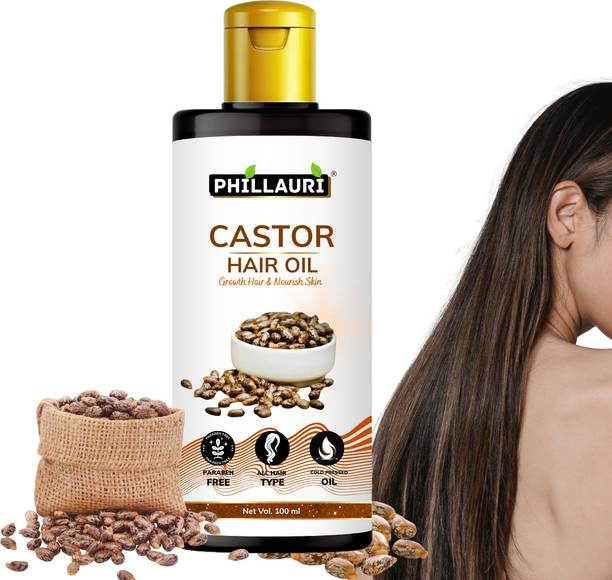 Phillauri Naturals Cold Pressed 100% Pure Castor Oil Moisturising & Healing Hair Oil