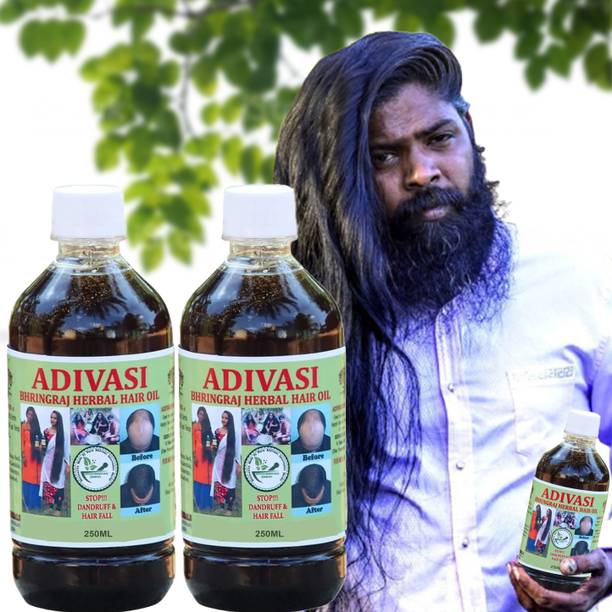 Adivasi BHRINGRAJ HERBAL SHINY Loss oil Hair Oil�250 ML Hair Oil