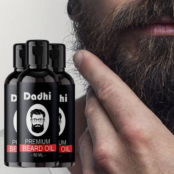 Dadhi Beard Oil for Growing Beard Faster beard 50ml pack-3 Hair Oil