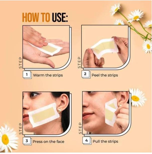 BeantTraders Wax Strips Face,Upper Lip, Underarm, Depp Cleansing Natural Glow Face Strips