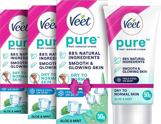Veet Pure Hair Removal - Dry Skin Cream 50g,Set Of 3 Cream