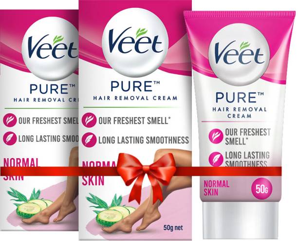 Veet Pure Hair Removal - Normal Skin Cream 50g,Set Of 2 Cream