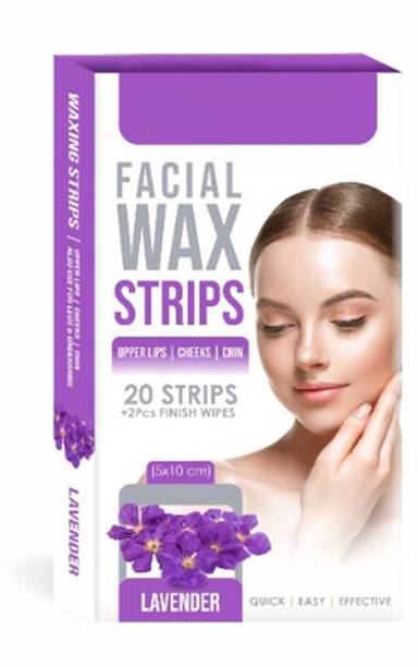 MYEONG Professional Facial Wax Strips 20 + 2 Finish Wipes Strips Strips