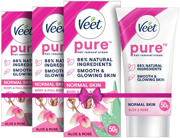 Veet Pure Hair Removal - Normal Skin Cream 50g,Set Of 3 Cream