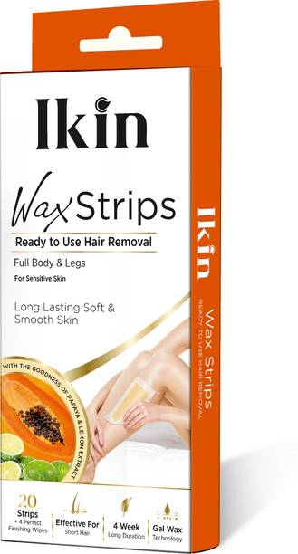 Ikin Wax Strip with Papaya & Lemon Extract for Normal Skin Wax