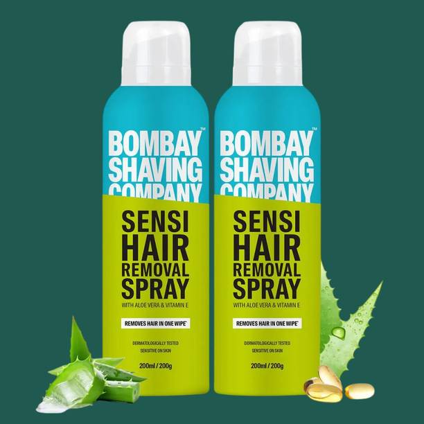 BOMBAY SHAVING COMPANY Sensi Hair Removal Spray - 200g | Painless,pack of 2 Spray