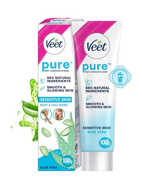 Veet Wax for Body Bikini, Women Hair Removal, with aloe vera, for sensitive skin care Cream