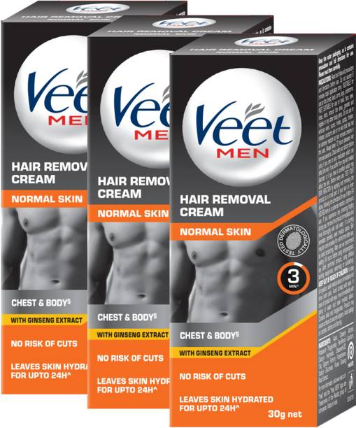 Veet Men Hair Removal, Wax Chest Body underarm, Better than Razor, Normal Skin care Cream