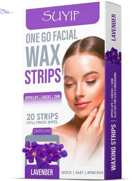 Suyip Lavender Oil Extracts Facial Wax Strips – Dual Action Set Strips