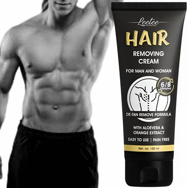 LEETEE Unisex Hair Removal Cream | Painless & Quick | Aloe Vera & Vitamin E Formula Cream