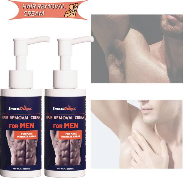 smartdrops Hair Removal Cream For Men Chest, Back, Legs & Intimate Area | Hair Removal Cream