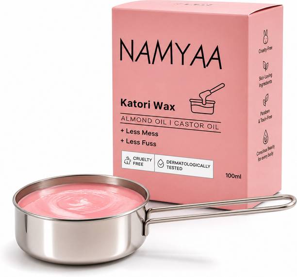 Namyaa Katori Wax | Stripless Hair Removal Wax with Almond & Castor Oil |At Home Waxing Wax