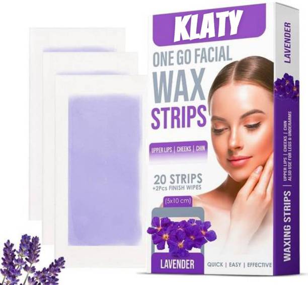 klaty Facial Wax Strips | Face,Upper Lip,Under Arms & Chin Facial Wax |Lavender 07 Strips