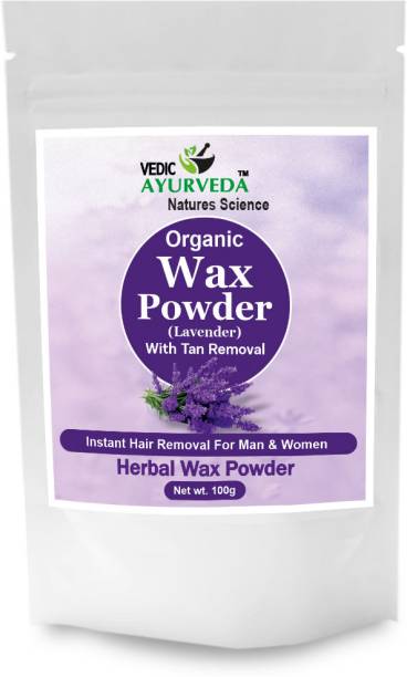 VEDICAYURVEDA Organic Hair Removal Wax Powder, Hands, Legs, Underarms Bikini ( Lavender ) Powder