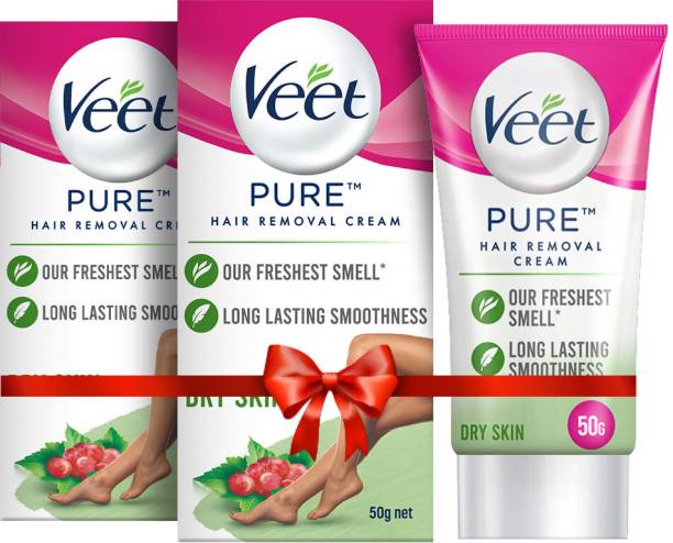Veet Pure Hair Removal - Dry Skin Cream 50g,Set Of 2 Cream