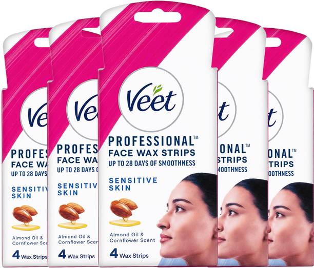 Veet Face Wax 4s, Women Hair Removal, better than razor, sensitive skin care Strips