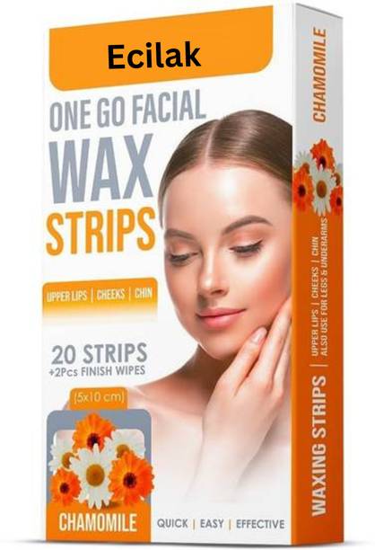 ECILAK Facial Wax Strips|Face Upper Lip, Chin |With Chamomile Strips Strips