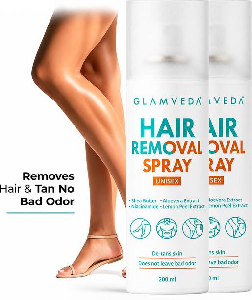 GLAMVEDA Hair Removal Spray for Men & Women|Smooth Skin|for Sensitive Areas|Skin-Friendly Spray