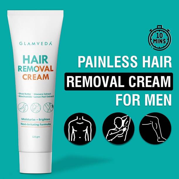 GLAMVEDA Hair Removal Cream for Men | Strong on Hair ,Gentle on Skin | Remove Thick Hair| Cream