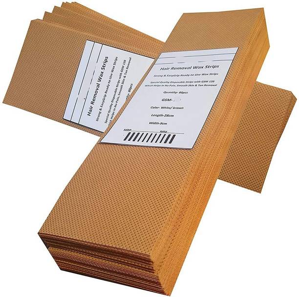 JACKENS Waxing Strips Plain Disposable Brown Color Wax Strips Easy & Safe Strips