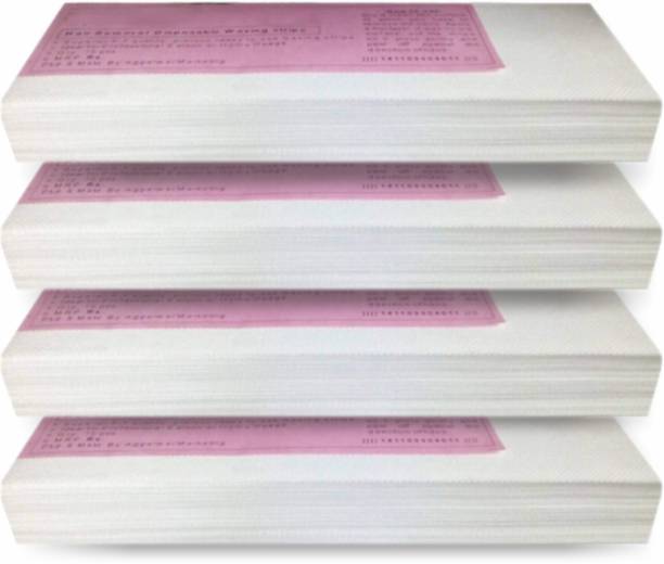 MVILAM Waxing Strips for Hair Removal Plain Disposable White Color Wax Strips Easy & Safe Wax Strips Paper Non-woven Body Hair Removal for Men and Women (144 Strips, Set of 4) Strips