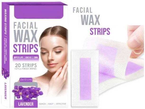FOZZBY Facial Wax Strips for Upper Lips, Cheeks, Chin, flavor for Lavender Painless,131 Strips
