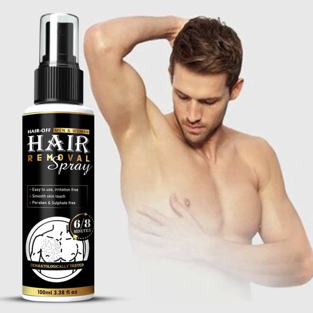 GLAMITY Hair Removal CreamSpray for Men Chest,Back,Legs,Under Arms & Intimate AreaUNISEX Spray