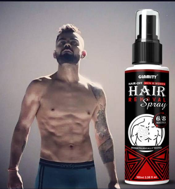 GLAMITY Hair Removal Spray Painless Body for Chest, Back, Legs & Arms Spray Spray
