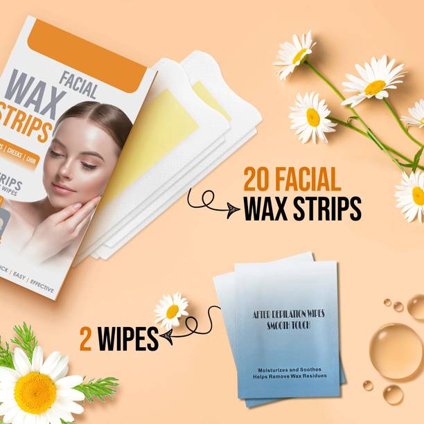 GULGLOW99 Hair Removal Strip for Upper Lip, Eyebrows, Chin, Facial Wax Strips