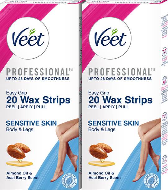 Veet Professional Waxing Kit for Sensitive Skin Strips