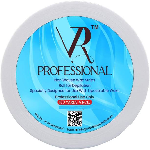VR PROFESSIONAL Non Woven Disposable Wax Stripes Roll for Body Facial Leg Hair Removal (100Yd) Strips