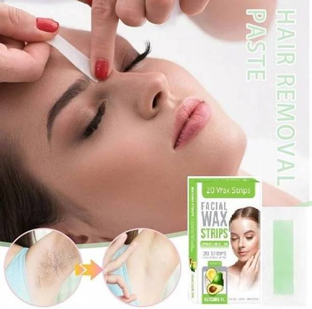 klaty Facial Wax Strips|With 2 Finish Wipes|Face,Upper Lip,Chin,Underarms &Forhead 12 Strips
