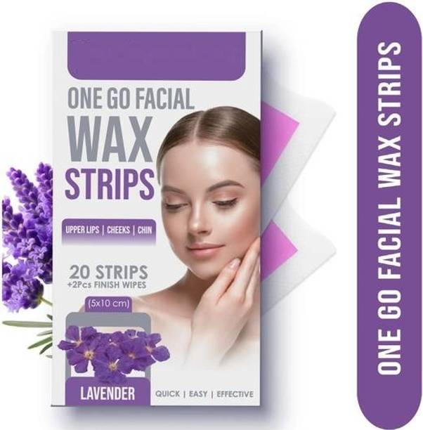 klaty Facial Wax Strips | Face,Upper Lip,Under Arms & Chin Facial Wax |Lavender 40 Strips