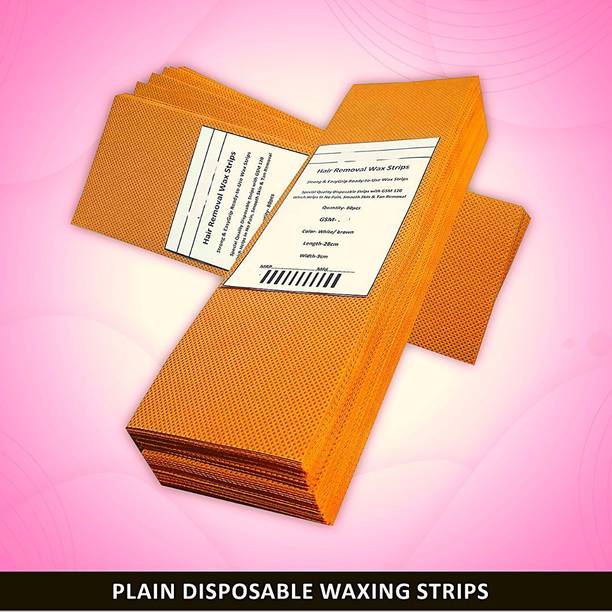 MVILAM Waxing Strips Plain Disposable Brown Color Wax Strips Easy & Safe Strips
