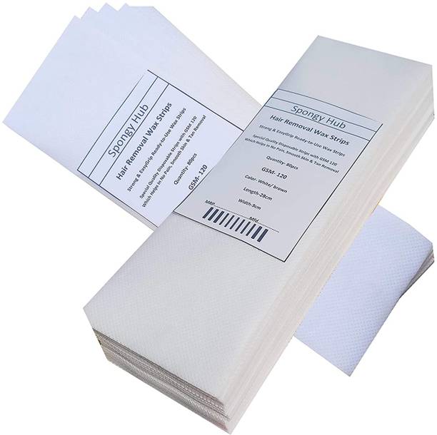 MVILAM Waxing Strips Plain Disposable White Color Wax Strips Easy & Safe Strips