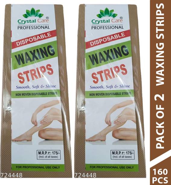 Crystal Care Waxing Strips - Beige-140 Pcs Strips (140 Strips, Set of 2) Strips