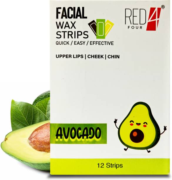 RED4 Facial Wax Strips | Quick Easy Effective Strips For Upper Lips, Cheek & Chin Strips