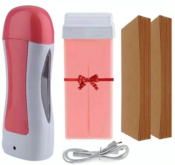 ClothyDeal Roll on Hair Removal Wax Heater Machine & 1 Refill & 60 Strips For Men& Women_2C Wax
